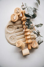 Load image into Gallery viewer, Wooden Patterned Playdough Roller

