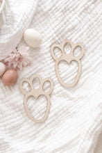Load image into Gallery viewer, Wooden Easter Bunny Foot Print Set
