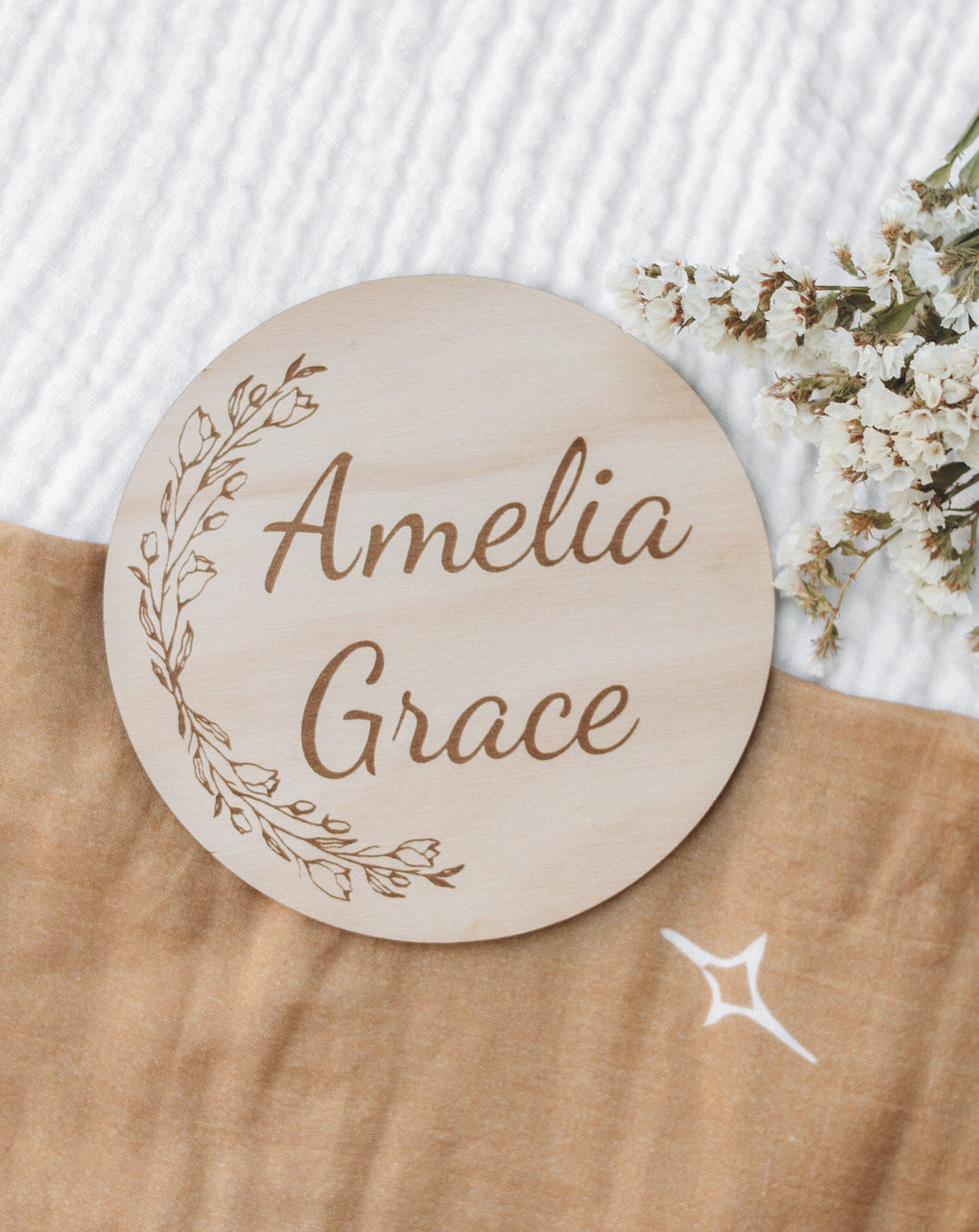 Personalised Name Plaque - Floral