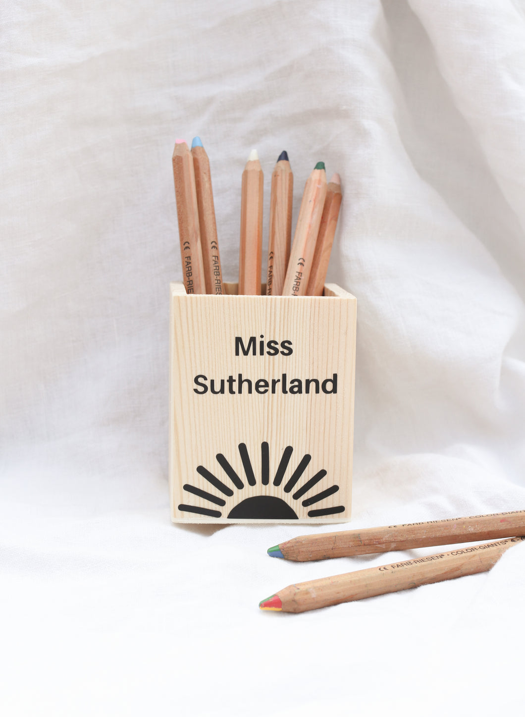 Personalised Wooden Pencil Holder