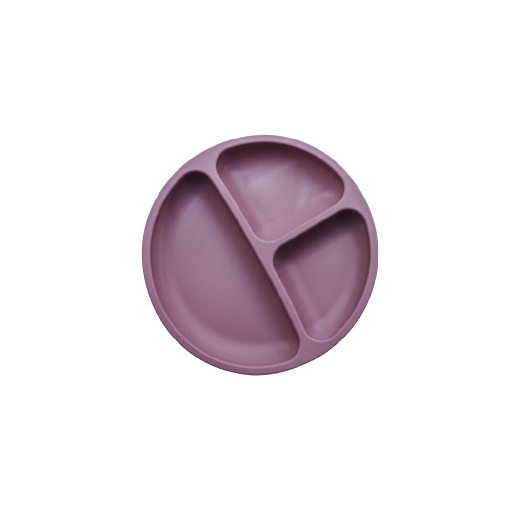 Silicone Divided Plate - Mauve