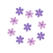 Load image into Gallery viewer, Purple Flower Vinyl Stickers | Set of 10

